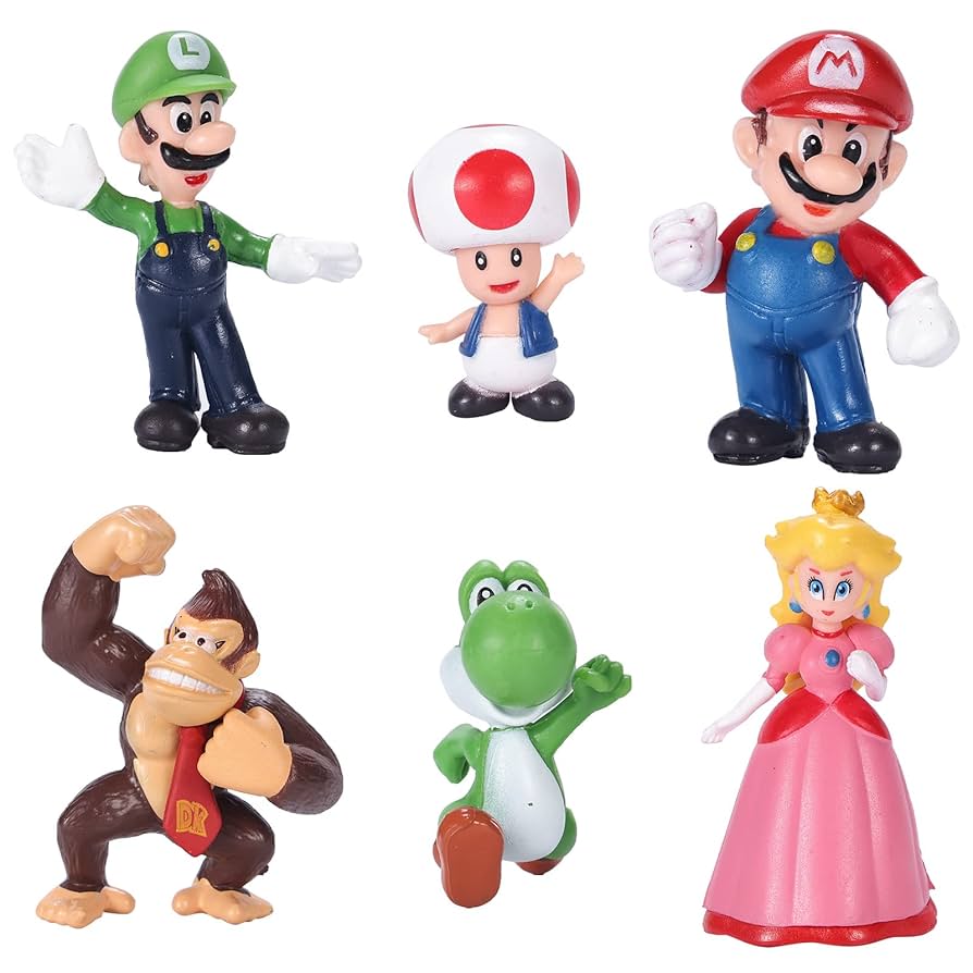 Amazon.co.jp: Isaneihas マリオフィギュアおもちゃ6個セット